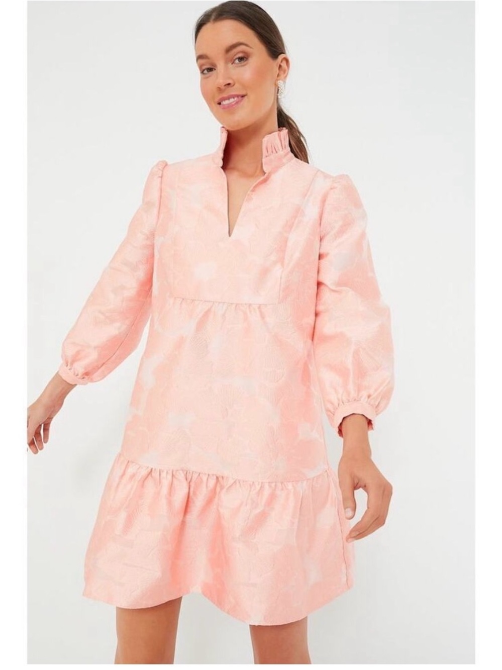 Tuckernuck Pink Textured Jacquard Dress